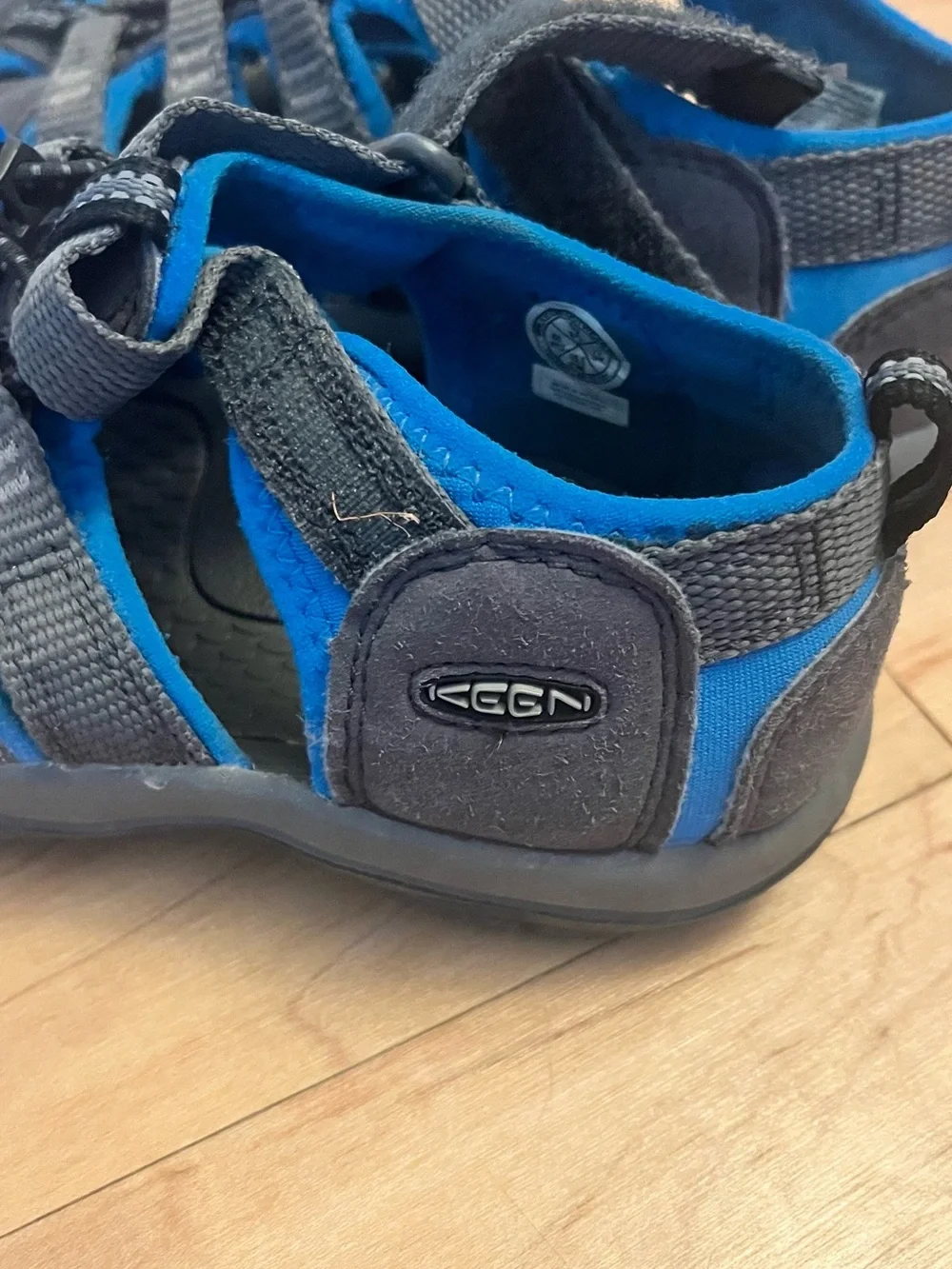 Keen Kids Gray and Blue Closed-Toe Outdoor Sandals